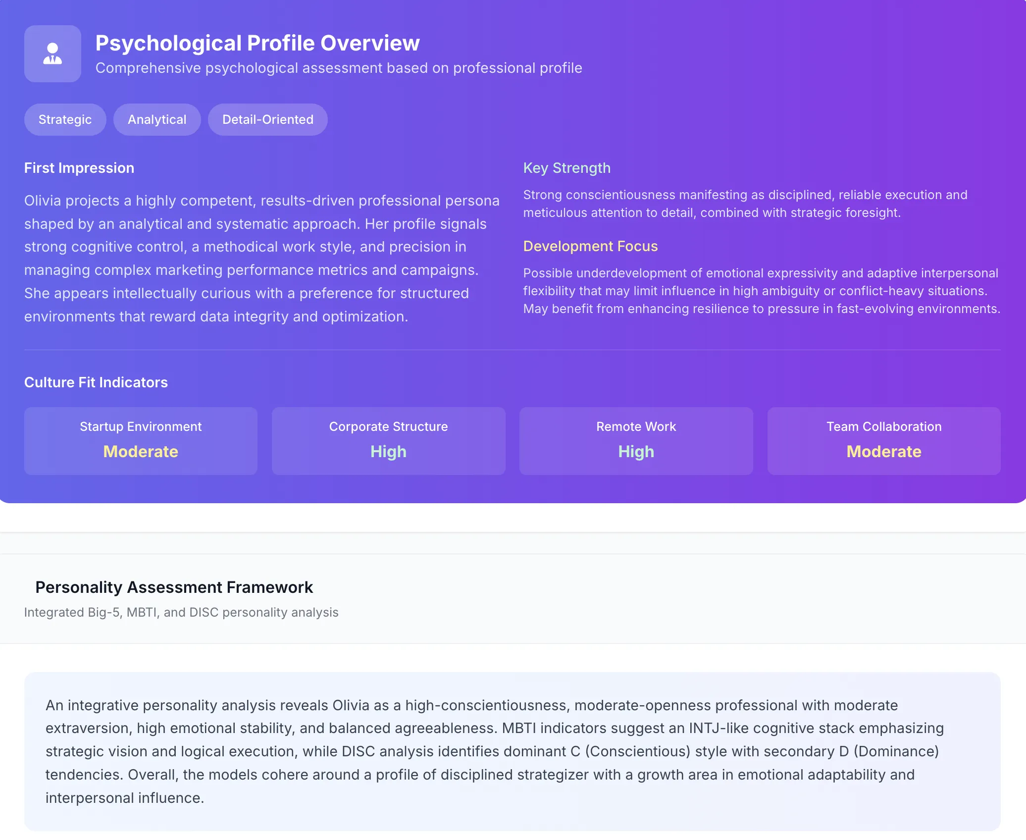 Personality Trait Analysis