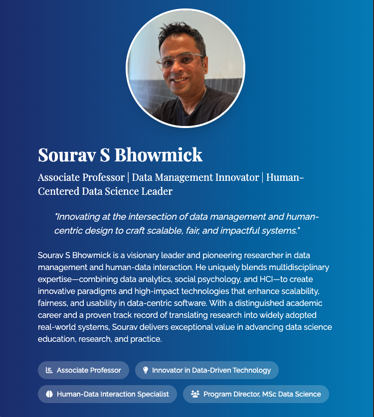 Sourav S Bhowmick's profile 1
